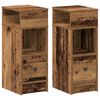 vidaXL Tables de chevet 2 pcs avec tiroir bois ancien 25 x 31 x 66 cm