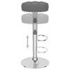 vidaXL Tabourets de bar lot de 2 gris foncé tissu