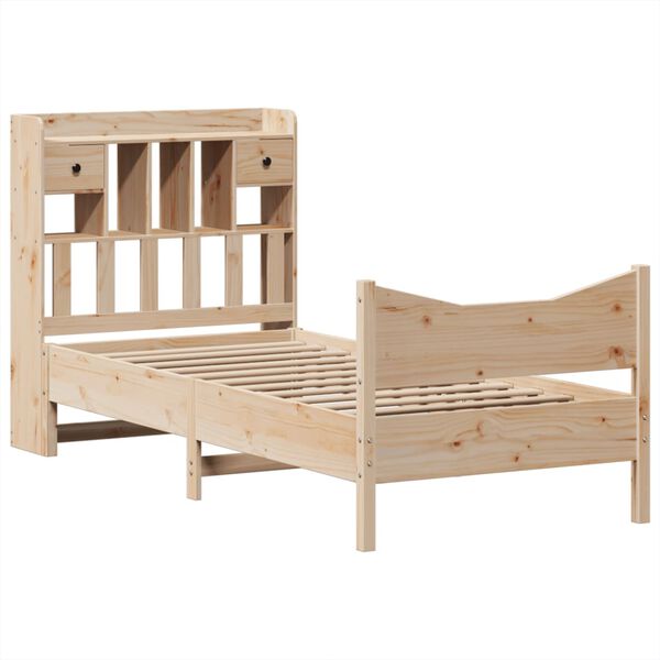 vidaXL Cadre de lit sans matelas 75x190 cm bois de pin massif
