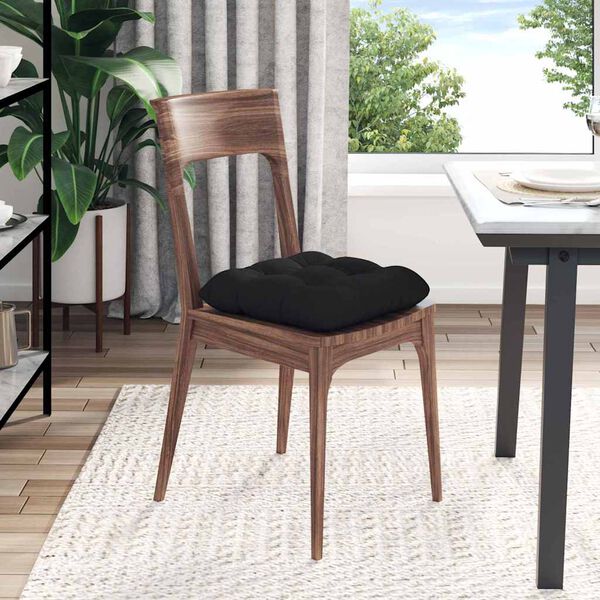 vidaXL Coussins de si&egrave;ge 4 pcs Noir 45 x 45 cm Tissu en microfibre