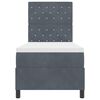 vidaXL Lit &agrave; ressorts avec matelas Gris fonc&eacute; 80 x 200 cm Velours