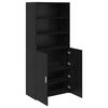 vidaXL Haut Armoire Ch&ecirc;ne noir 80 x 42,5 x 185 cm Bois d'ing&eacute;nierie