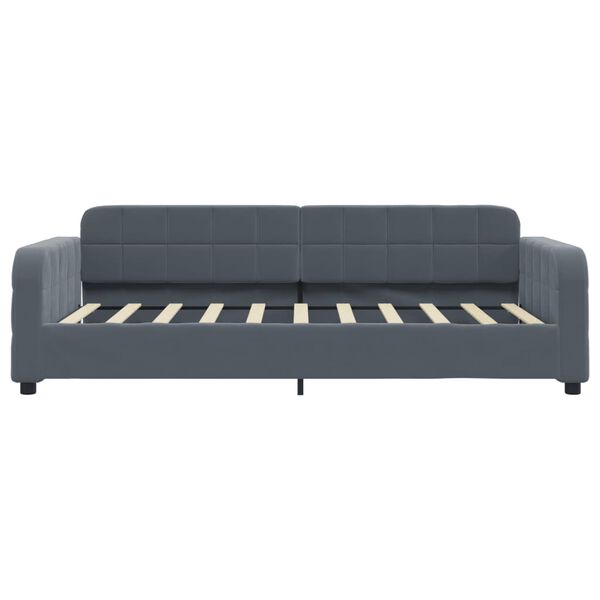 vidaXL Lit de repos gris fonc&eacute; 90x190 cm velours
