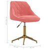 vidaXL Chaises pivotantes &agrave; manger lot de 2 rose velours