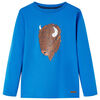 T-shirt enfants &agrave; manches longues bleu cobalt 128