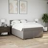 vidaXL Sommier &agrave; lattes de lit avec matelas Taupe 140x190 cm Tissu