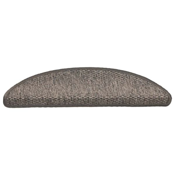 vidaXL Tapis d'escalier autocollants 30 pcs 56x17x3 cm gris et beige