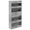 vidaXL Armoire à chaussures gris béton 60x21x125,5cm bois d'ingénierie