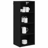 vidaXL Armoire suspendue avec stockage Ch&ecirc;ne noir 40 x 29,5 x 100 cm