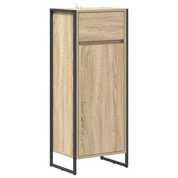 vidaXL Cabinet de salle de bain avec tiroir Sonoma 40 x 30 x 100 cm