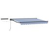 vidaXL Auvent r&eacute;tractable &eacute;lectrique Bleu, Blanc, Anthracite 2,5 x 2 m