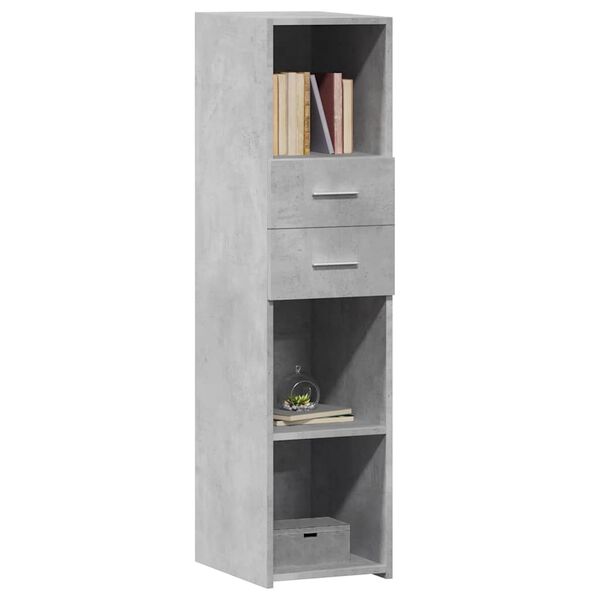 vidaXL Buffet haut gris b&eacute;ton 30x42,5x124 cm bois d'ing&eacute;nierie