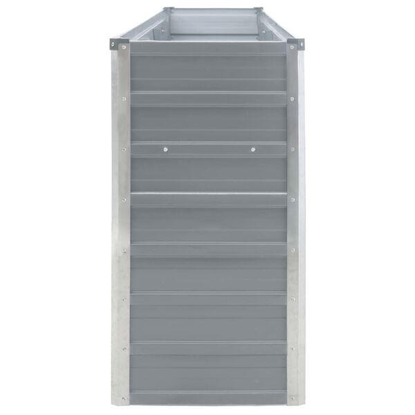 vidaXL Jardinière 320x40x77 cm Acier galvanisé Gris