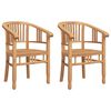vidaXL Chaises de jardin 2 pcs Marron 63 x 58 x 89 cm