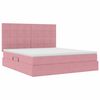 vidaXL Lit avec rangement et matelas Rose 160 x 200 cm Velours