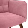 vidaXL Chaise &agrave; bascule avec repose-pied rose velours