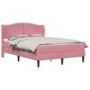 vidaXL Cadre de lit avec t&ecirc;te de lit Rose 160 x 200 cm Velours