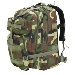 vidaXL Sac &agrave; dos en style d'arm&eacute;e 50 L Camouflage