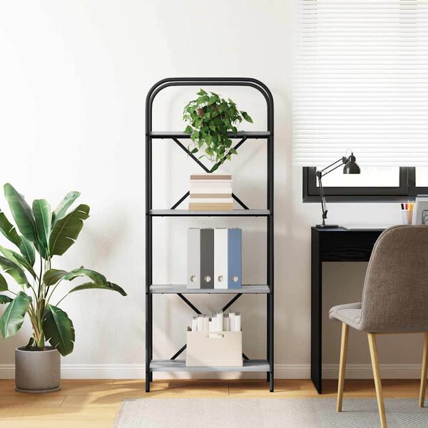 vidaXL &Eacute;tag&egrave;re Gris Sonoma 60 x 30 x 146 cm Bois d'ing&eacute;nierie