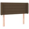 vidaXL T&ecirc;te de lit &agrave; LED Marron fonc&eacute; 83x16x78/88 cm Tissu