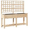 vidaXL Cache-pot de jardin avec &eacute;tag&egrave;re Beige 161 x 46 x 152,5 cm