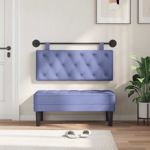 vidaXL T&ecirc;te de lit suspendue Bleu denim 110 x 55 x 7 cm tissu