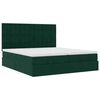 VidaXL Cadre de lit ottoman avec matelas vert foncé 180x200cm velours