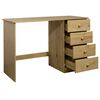vidaXL Bureau avec 4 tiroirs 110x50x74 cm Bois de pin massif