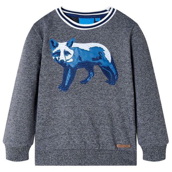 Sweatshirt pour enfants m&eacute;lange bleu marine 140