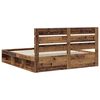 vidaXL Cadre de lit Bois ancien 200 x 200 cm Bois de pin massif