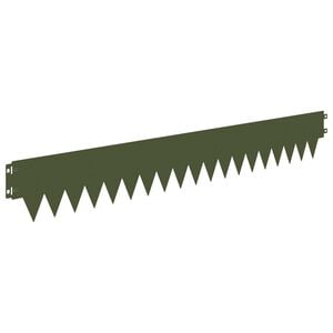 vidaXL Bordure de Pelouse 20 pcs 103 x 15 cm m&eacute;tal Vert olive