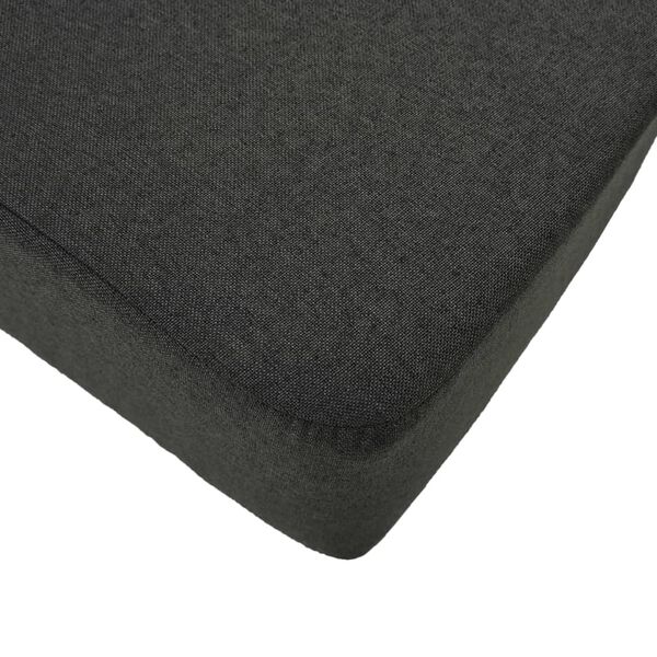 vidaXL Repose-pied Gris fonc&eacute; 120x28x26 cm Tissu