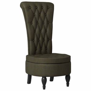 vidaXL Fauteuil &agrave; pantoufle Vert arm&eacute;e 56,5 x 70 x 110 cm Simili daim