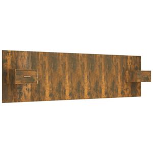 vidaXL T&ecirc;te de lit avec armoires Ch&ecirc;ne fum&eacute; Bois d'ing&eacute;nierie