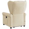 vidaXL Fauteuil inclinable de massage Cr&egrave;me Tissu