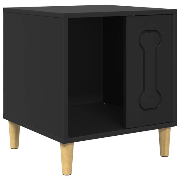 vidaXL Maison pour Chiens Noir 44 x 42 x 49 cm Bois d'ing&eacute;nierie