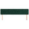 vidaXL T&ecirc;tes de lit 2 pcs Vert fonc&eacute; 100x7x78/88 cm Velours