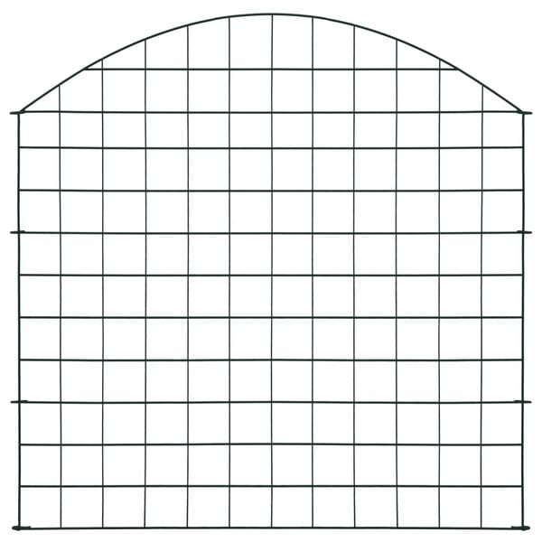 vidaXL Ensemble de clôture de jardin arquée 77,5x78,5 cm vert