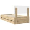 vidaXL Cadre de lit Ch&ecirc;ne Sonoma 75 x 190 cm Bois d&rsquo;ing&eacute;nierie
