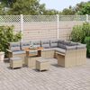 vidaXL Ensemble de canapé de jardin 12 pcs Beige polyrotin