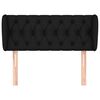 vidaXL Tête de lit avec oreilles Noir 103x23x78/88 cm Tissu