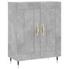 vidaXL Buffet haut Gris béton 69,5x34x180 cm Bois d'ingénierie