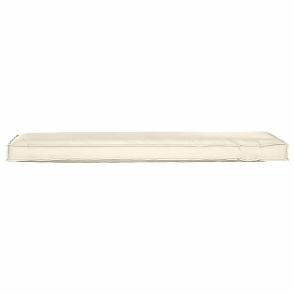 vidaXL Coussin Cr&egrave;me 140 x 40 x 8 cm Tissu Oxford