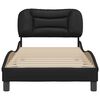 vidaXL Cadre de lit sans matelas Hvar noir 90x190 cm similicuir