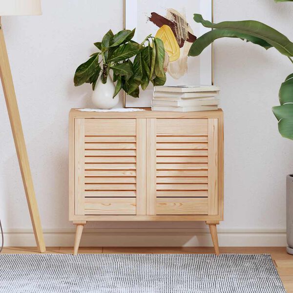 vidaXL Portes d'armoire à persiennes 2 pcs 39,5x29,5 cm pin massif