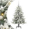 vidaXL Arbre de No&euml;l artificiel pr&eacute;-&eacute;clair&eacute; avec ensemble de boules