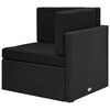 vidaXL Salon de jardin 10 pcs Résine tressée Noir