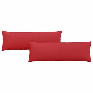 vidaXL Coussins de canap&eacute; 2 pcs Rouge 120 x 40 cm tissu