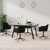 vidaXL Chaises pivotantes &agrave; manger lot de 4 Vert fonc&eacute; Velours