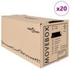 vidaXL Boîte de Déménagement 20 pcs Naturel 59 x 31,5 x 31,5 cm Carton